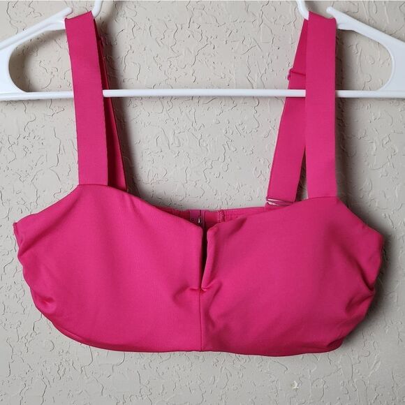 Athleta Square Neck  Swimwear Bikini Top Pink NWOT - Picture 6 of 11
